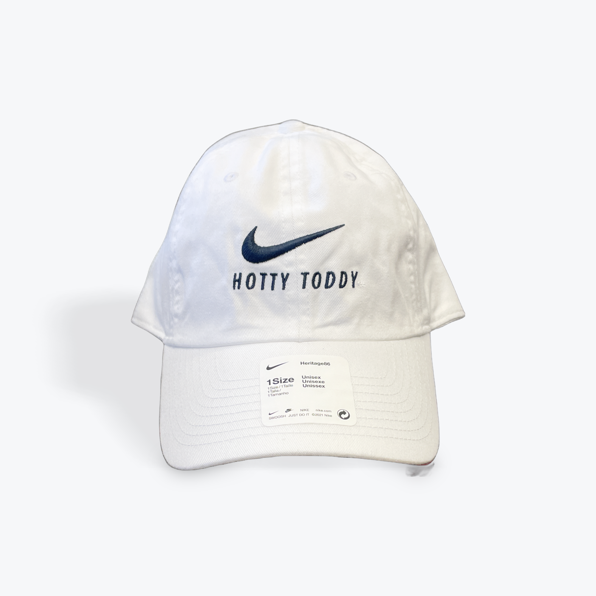 White Nike cotton hat Navy Hotty Toddy