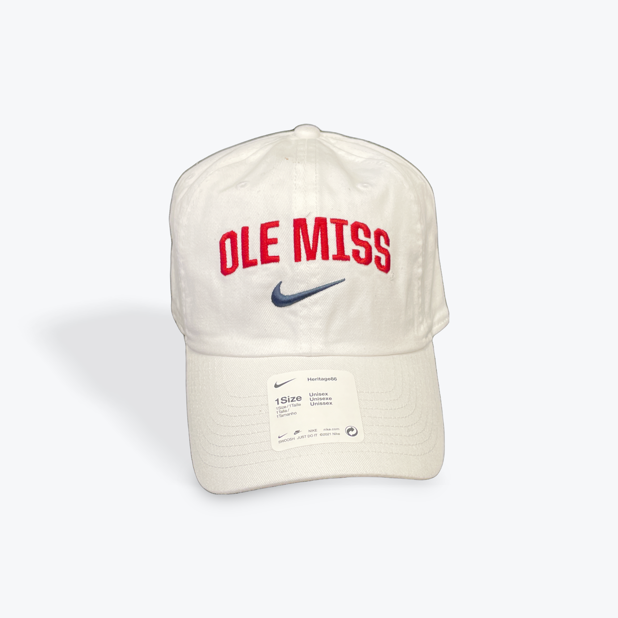 White nike hat with red swoosh online