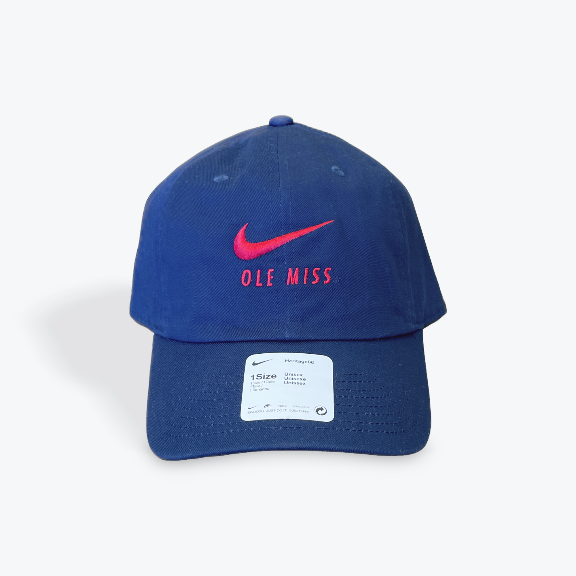 Navy Nike cotton hat Red Ole Miss with Nike sign